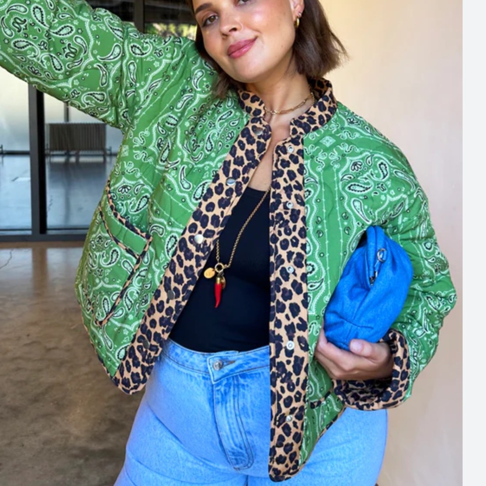 NOT SELLING looking to buy. Never Fully dressed leopard bandanna jacket